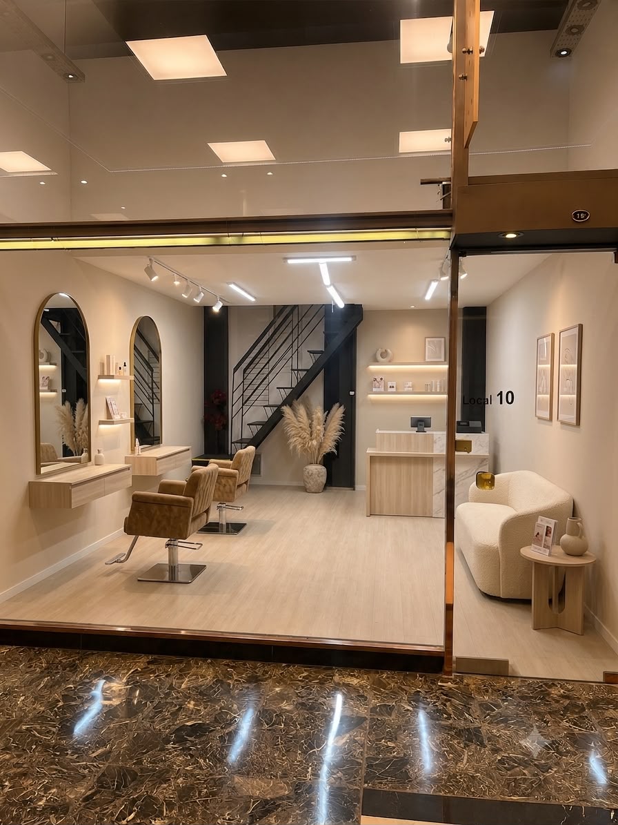 Interior del estudio Oasis · Brows & Lashes en Buenos Aires
